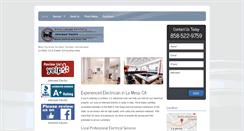 Desktop Screenshot of electricianslamesaca.com
