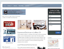 Tablet Screenshot of electricianslamesaca.com